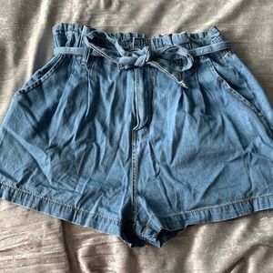 Jean Tie Shorts